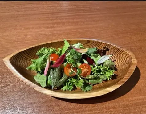 新鮮生葉をそのままサラダで🥗