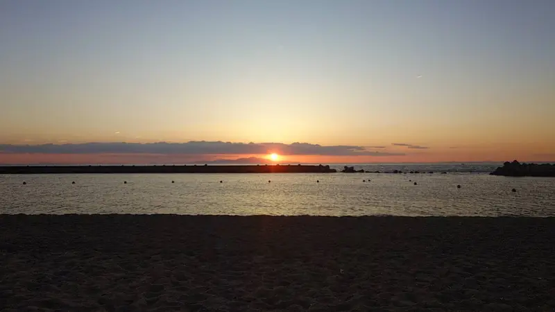 淡路島の夏の夕焼けは一段と綺麗です